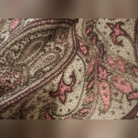 NWOT Amicale Paisley Cashmere Reversible Cottage Casual Boho Neutral Scarf Wrap - Picture 5 of 10